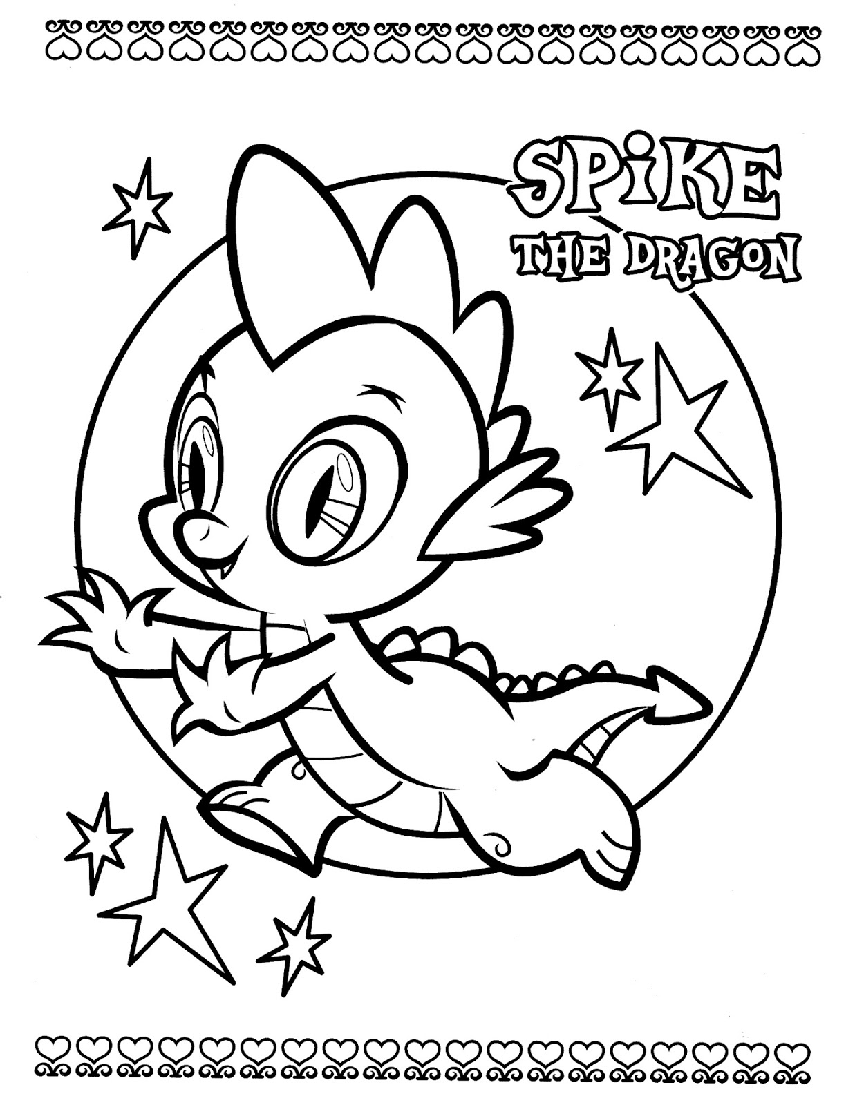 Imagens do Spike para colorir